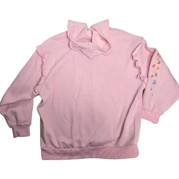 DOLLS KILL x Care Bears pink Loving You oversized sweater hoodie sweatshirt M/L - Picture 3 of 12